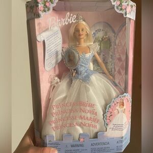 Barbie Princess Bride in White and Blue Gown